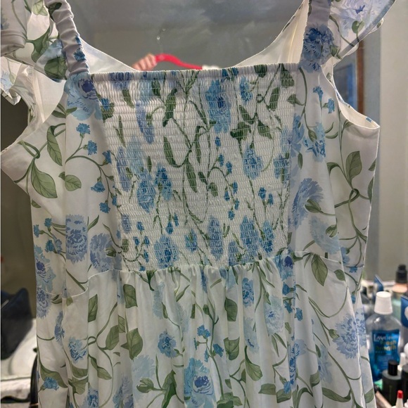 Hill House Blue and Green Midi Dress - Picture 2 of 2